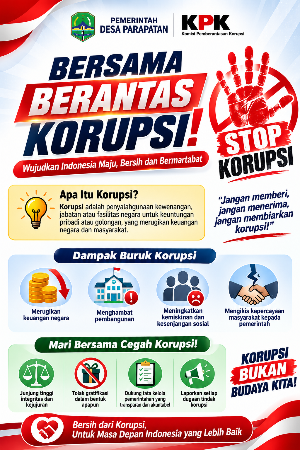 Galeri STOP KORUPSI - Desa Parapatan Sumberjaya